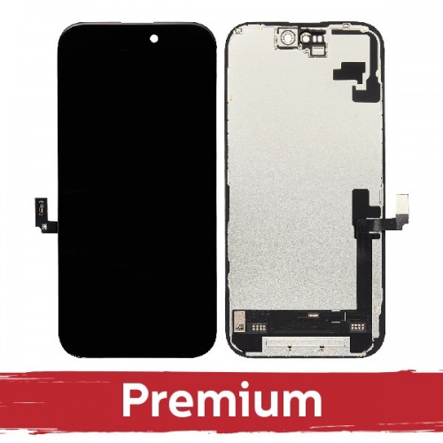 LCD дисплей совместимый iPhone 16 чёрный (SOFT OLED / Stable / Premium) *Removable IC*