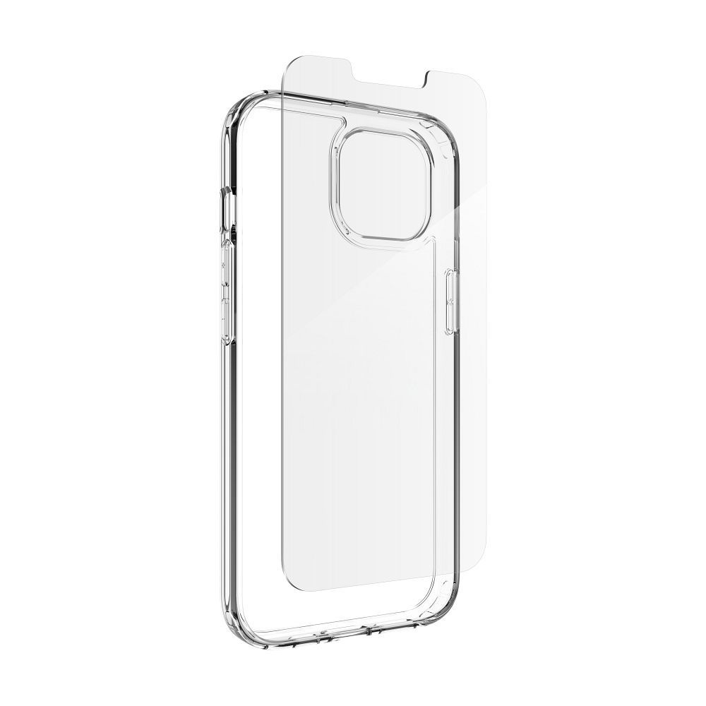 ZAGG IF Defense rinkinys dėklas iPhone 16e (2025) / 15 / 14 / 13 - Permatomas