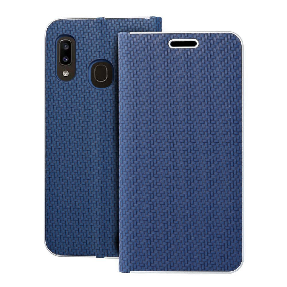 Книжка-чехол для Samsung A20e Luna Book Carbon синий