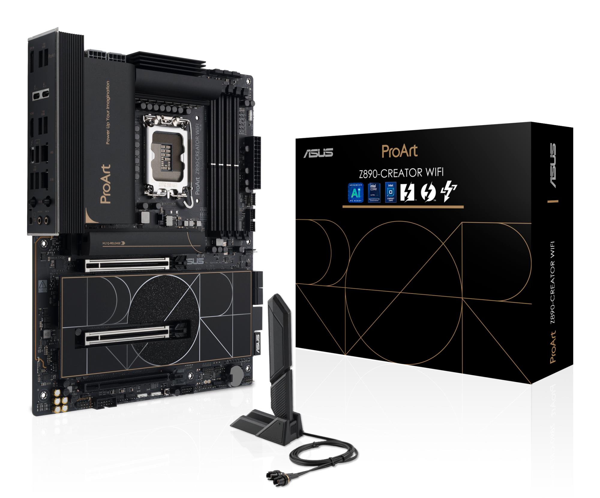 ASUS Материнская плата Intel Z890 LGA1851 ATX DDR5 4 слота PROARTZ890-CREATORWIFI