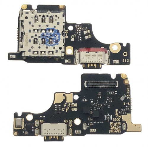 Charging Port Compatible With Xiaomi Redmi Note 14 5G with Flex / plata OEM