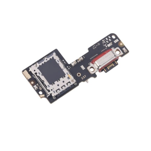 Charging Port Compatible With Xiaomi Redmi Note 14 Pro 5G with Flex / plata OEM