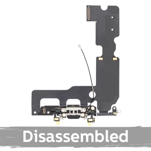 Charging Port Compatible With iPhone 7 Plus with Flex / Black / (100% original / disassembled)
