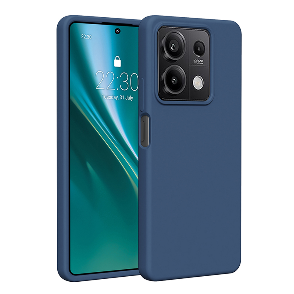 Etteri silikoninis dėklas telefonui Xiaomi Redmi Note 13 5G, tamsiai mėlynos spalvos