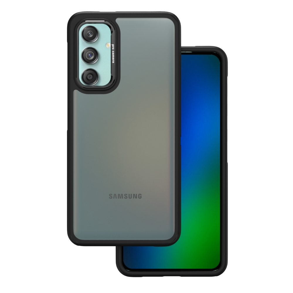 Crystal Black dėklas telefonui Samsung Galaxy M55 5G juodas