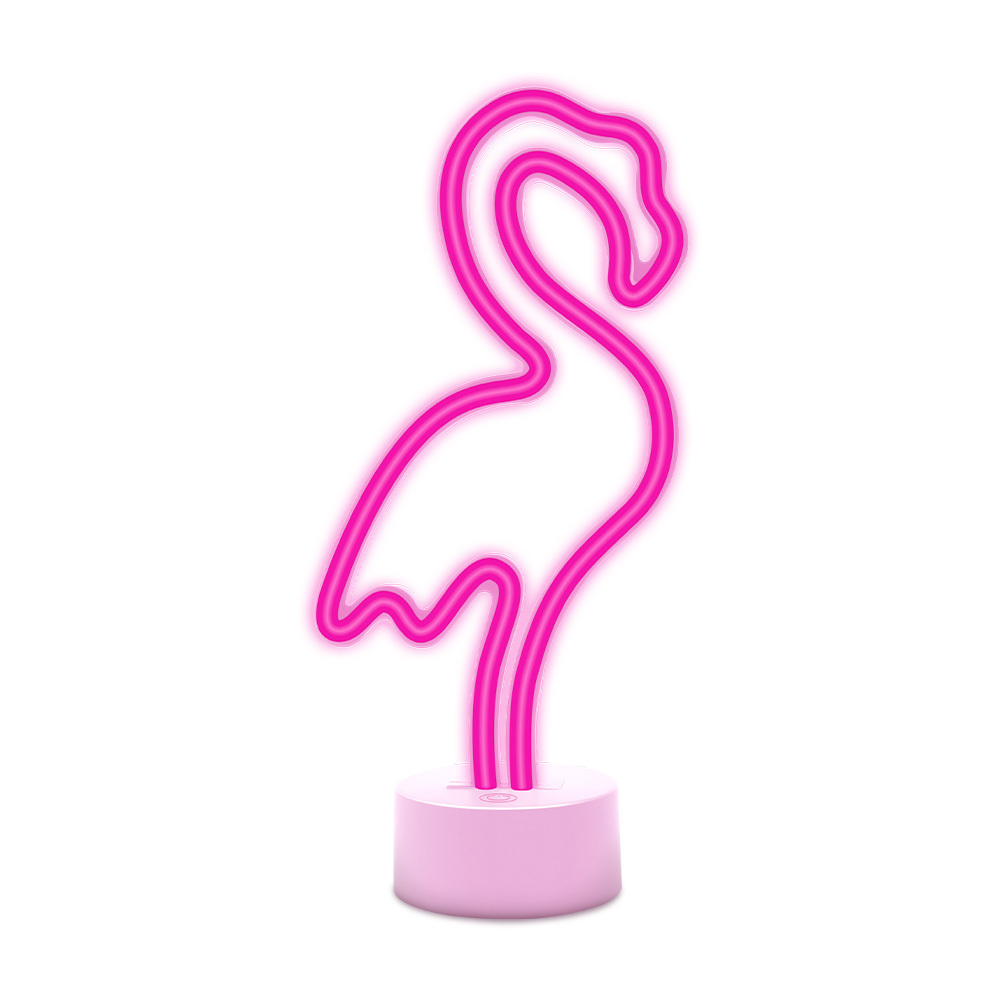 Неон LED на подставке FLAMINGO розовый USB-C FSC-11 Forever Light