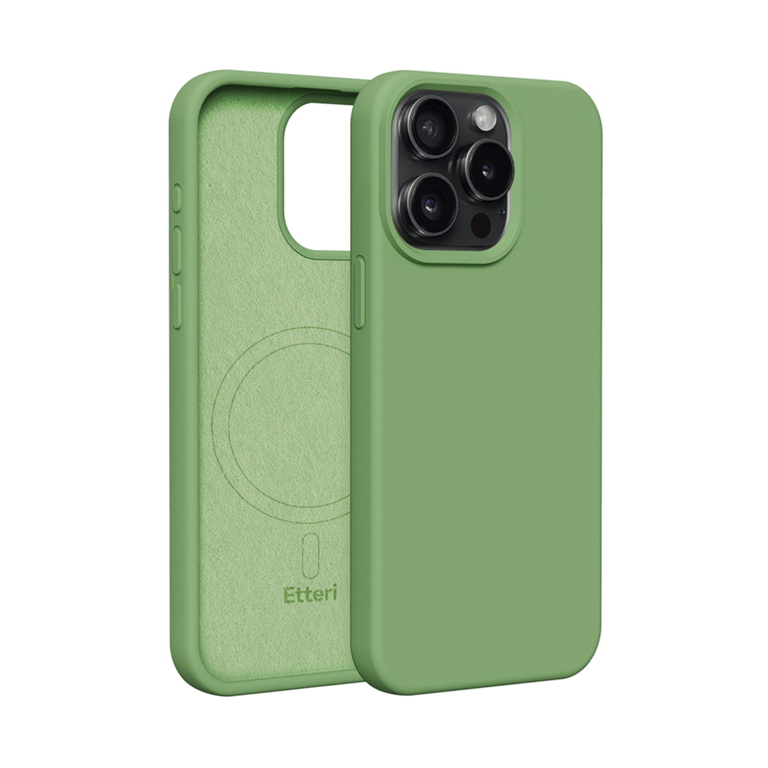 "Etteri" silikoninis "Mag" dėklas "iPhone 12" / "12 Pro" 6,1" šviesiai žalias