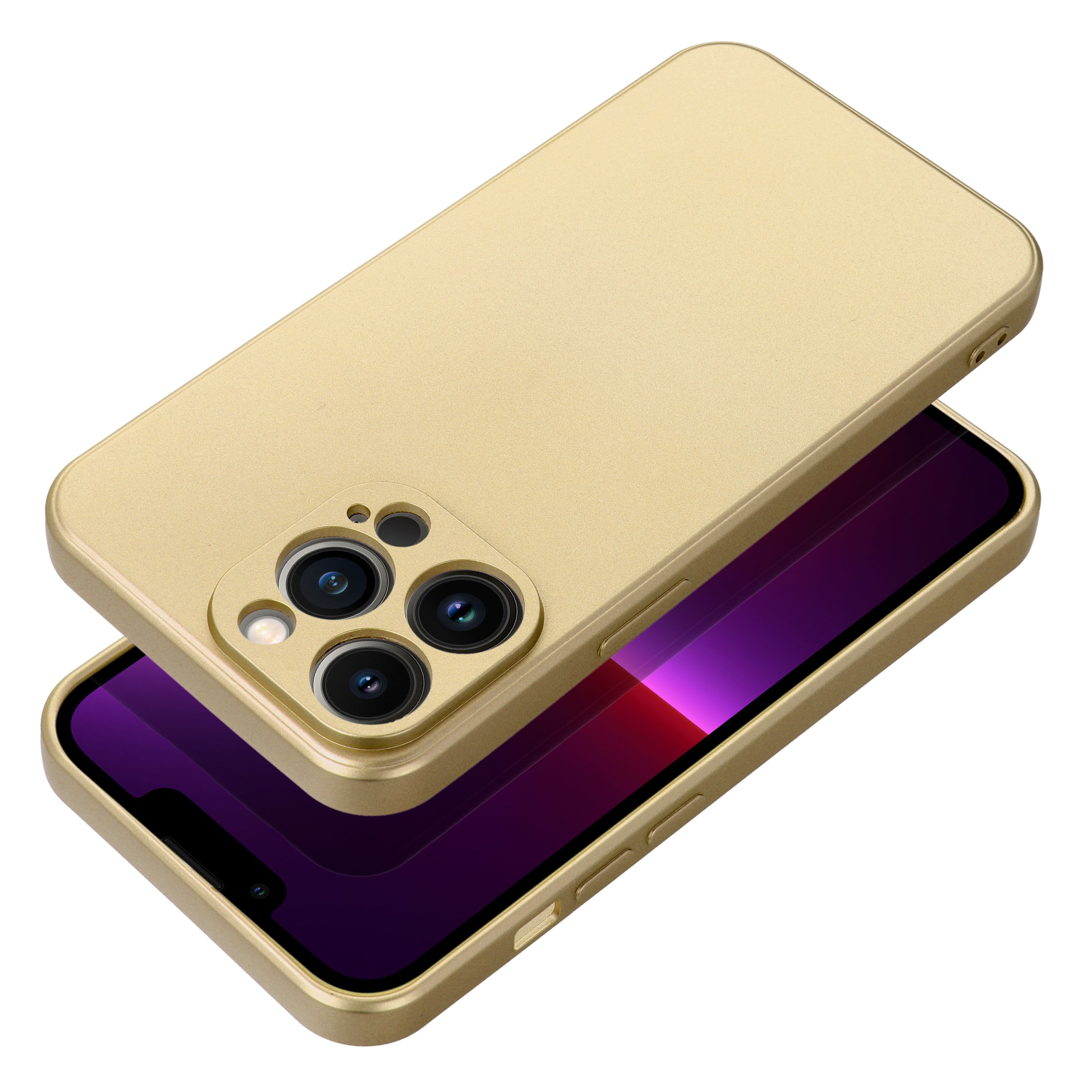 Чехол для iPhone 14 Pro Metallic золотой