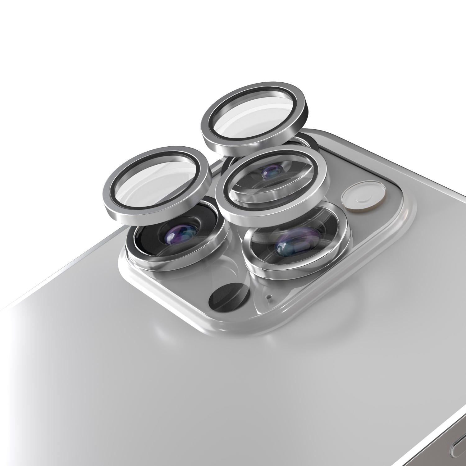 Etteri защита объектива камеры iPhone 15 Pro / 15 Pro Max титановый серый
