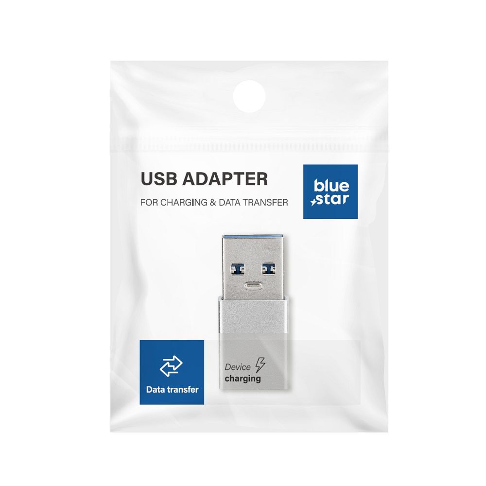 Adapteris Type C to USB A 3.0 Blue Star - baltas