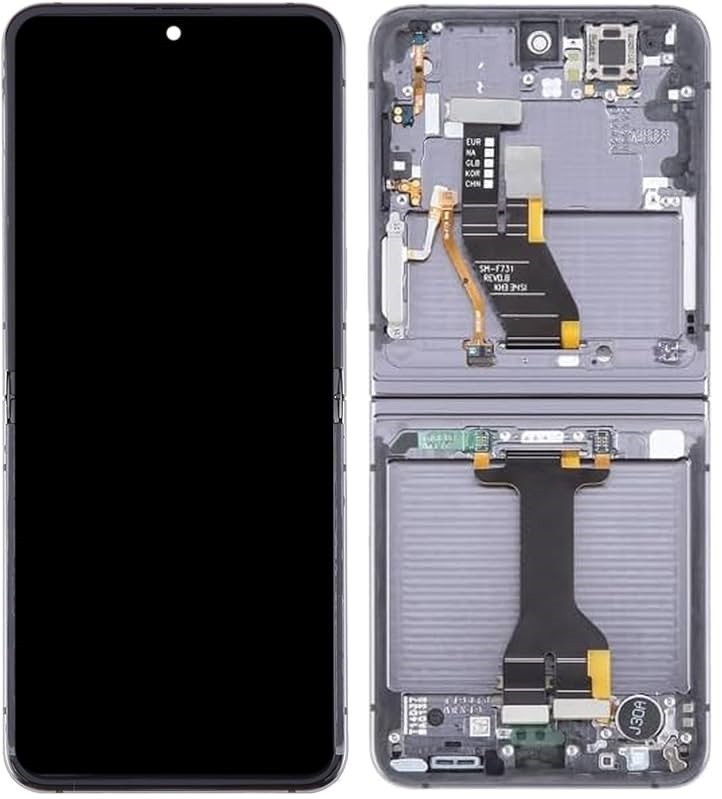 LCD ekranas Samsung F731 Z Flip5 5G su lietimui jautriu ekranu ir rėmeliu (vidinis) Lavender originalus (naudotas, Grade B)
