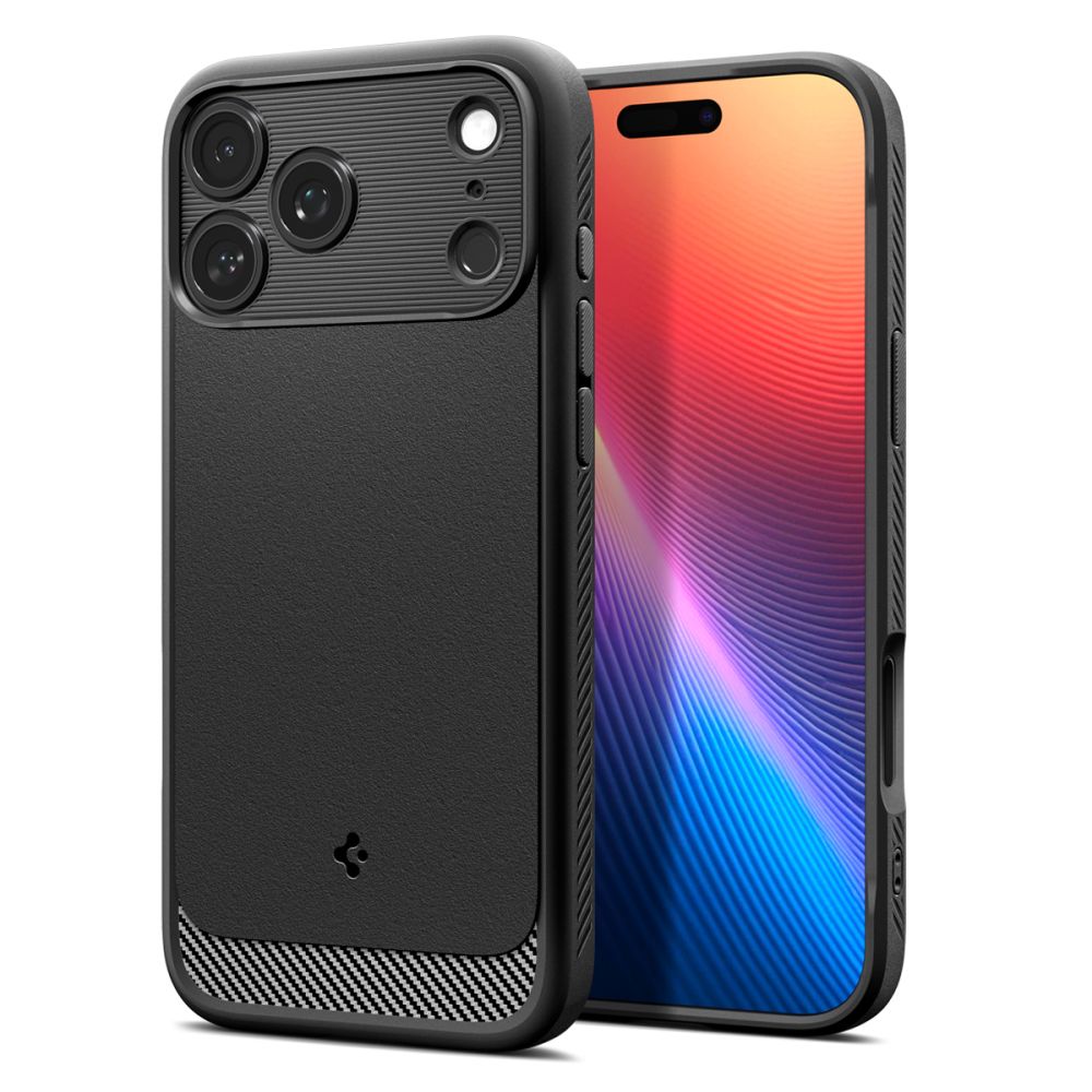 Spigen Rugged Armor Mag Magnetinis dėklas telefonui iPhone 17 Pro - matinė juoda