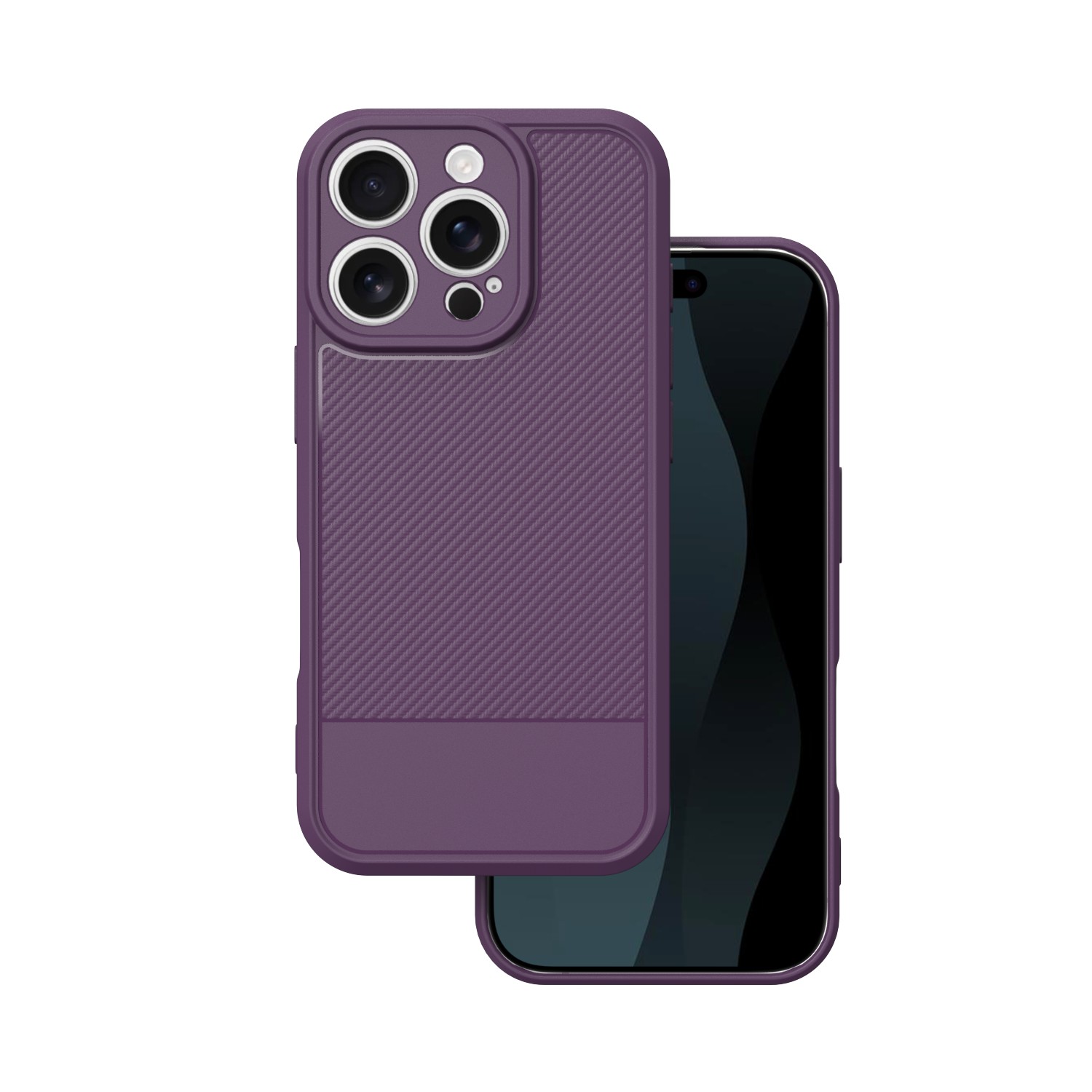 Simple Carbon dėklas telefonui iPhone 16 Pro 6,3" violetinis
