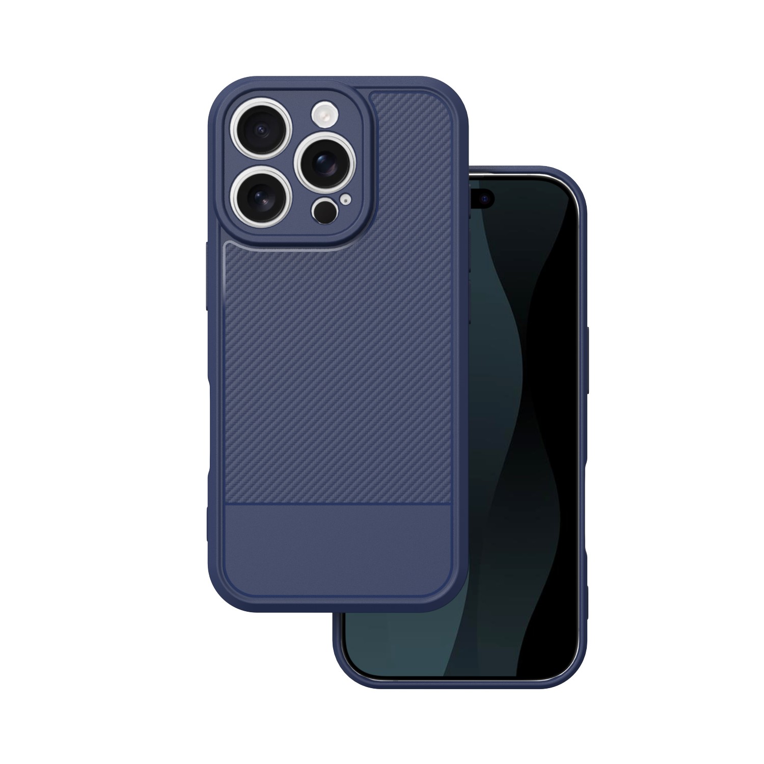 Simple Carbon dėklas telefonui iPhone 17 Pro 6,3" mėlynas