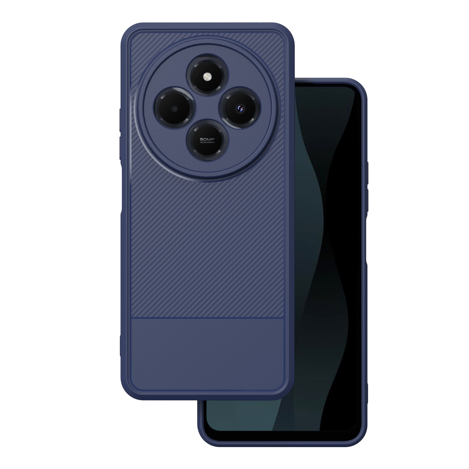 Simple Carbon чехол Xiaomi Redmi 14C 4G/ 14C 5G / Redmi A4 / POCO C75 синий