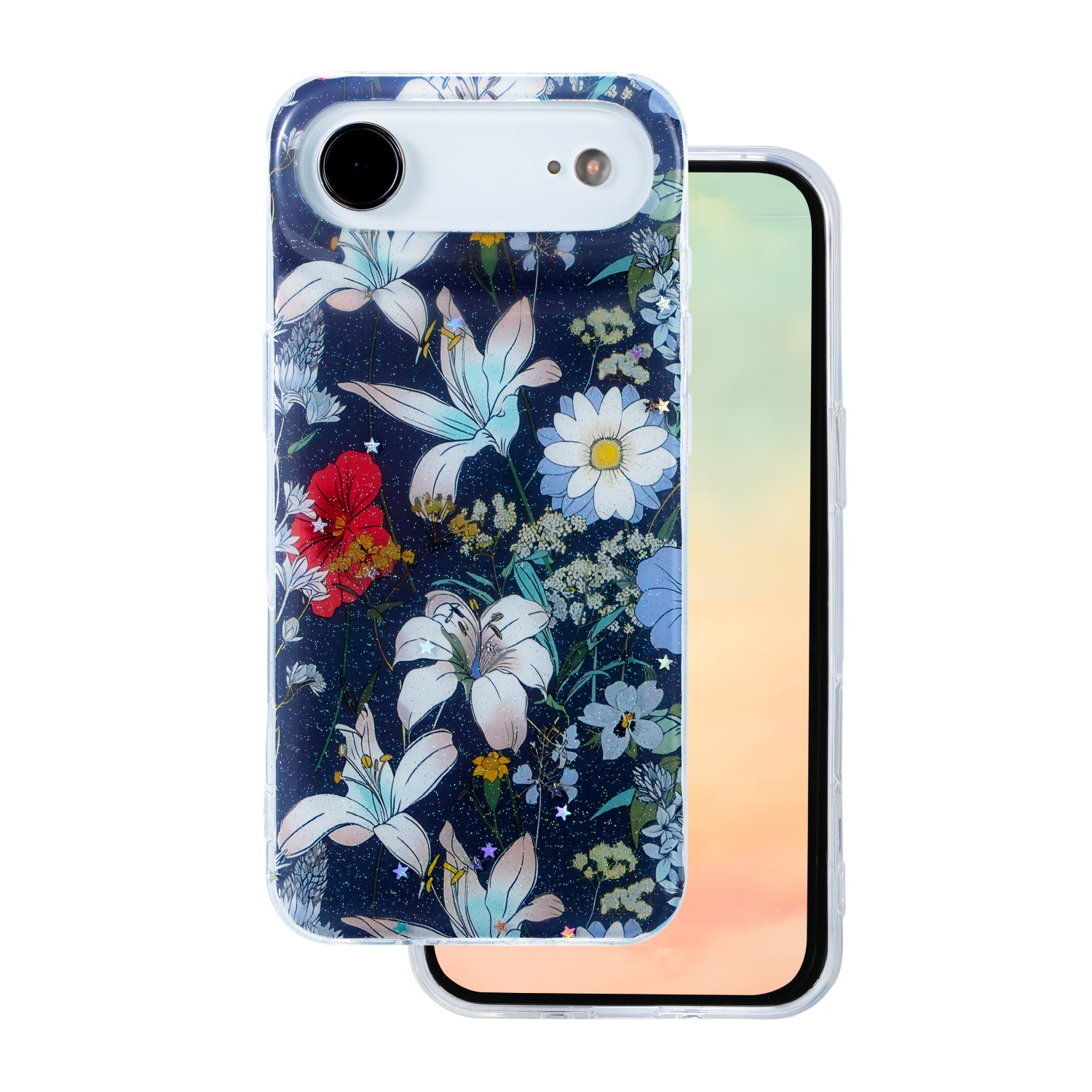 Glow Glam dėklas telefonui iPhone 17 Air 6,6" mėlynas