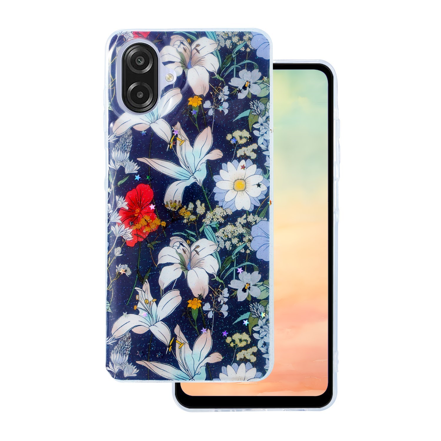 Glow Glam case for Samsung Galaxy A07 4G / A08 blue