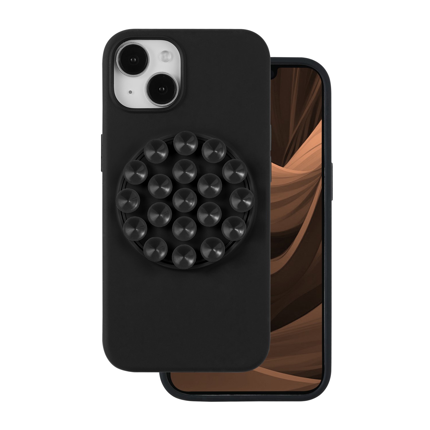 Silikoninis Stick dėklas for iPhone 15 6,1" juodas