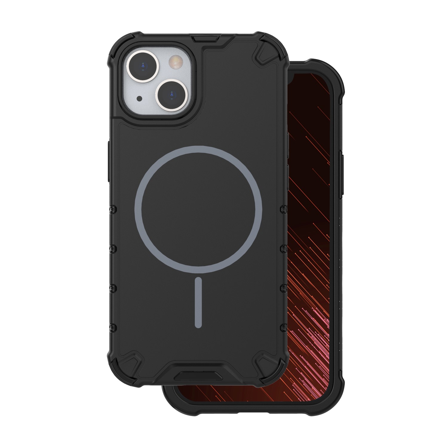 Defender 2in1 Mag dėklas for iPhone 15 6,1" juodas