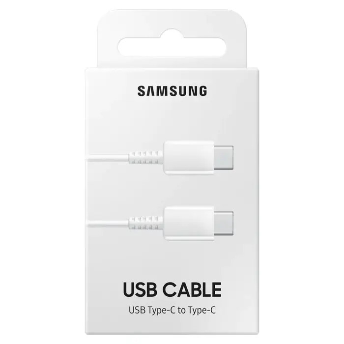 Оригинальный кабель Samsung Type C - Type C EP-DA705BWEGWW 1 м белый blister