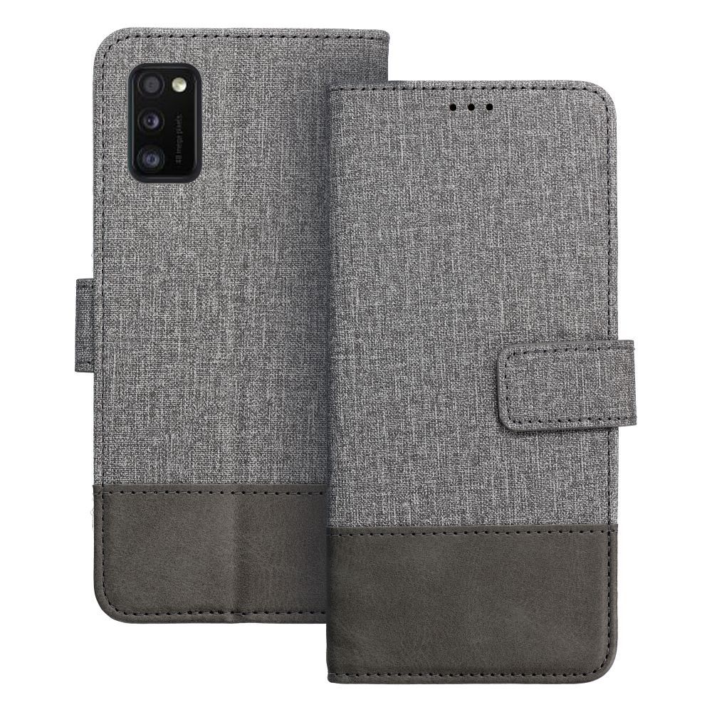 GOMMA knygos tipo dėklas telefonui SAMSUNG A41 pilkas