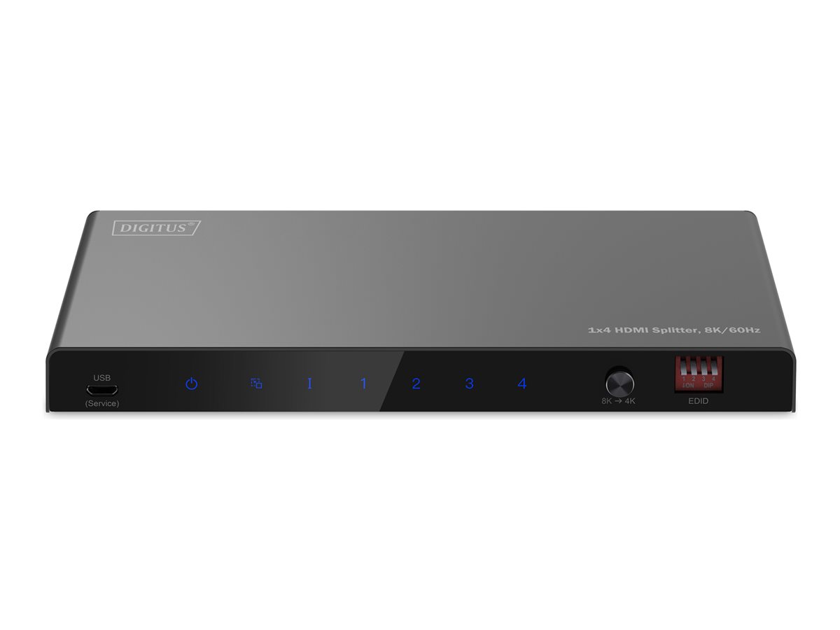 Digitus 1x4 HDMI šakotuvas 8K/60Hz Stereo