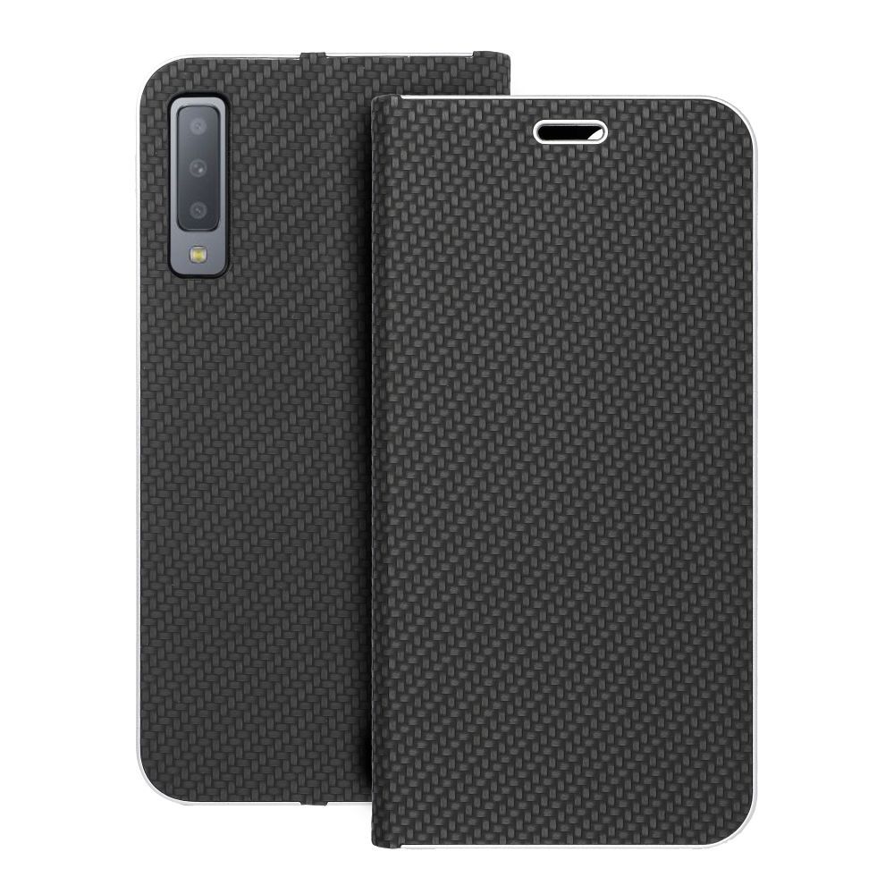 Flip case for Samsung A7 2018 Luna Book Carbon black
