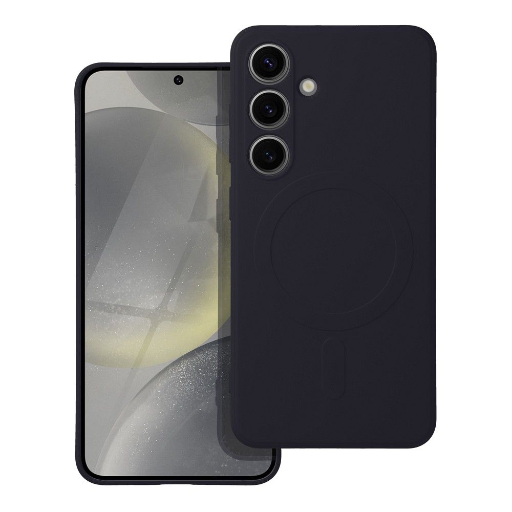 Case for Samsung A56 Silicone Mag Cover compatible with MagSafe (camera protection) black
