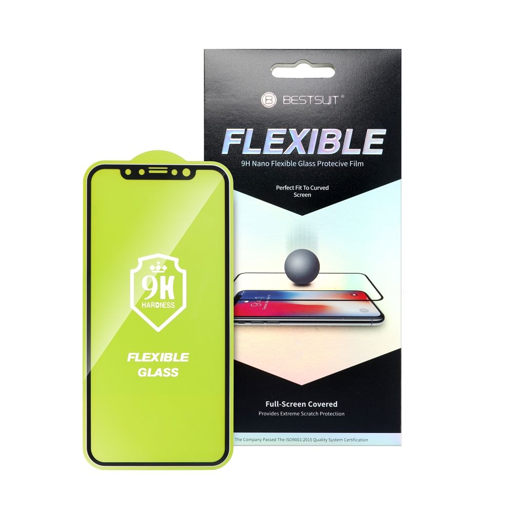 5D Full Glue Hybrid Glass for iPhone 14 PRO MAX Bestsuit Flexible black