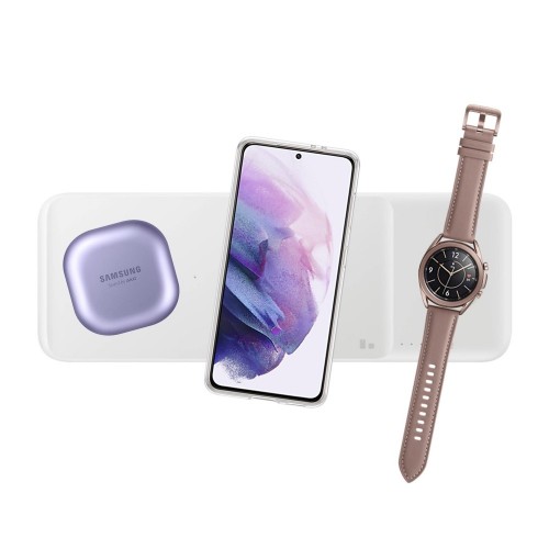 Belaidis įkroviklis Samsung Trio EP-P6300TWEGEU baltas 25W (su įkrovikliu ir laidu) / 100% originalus /