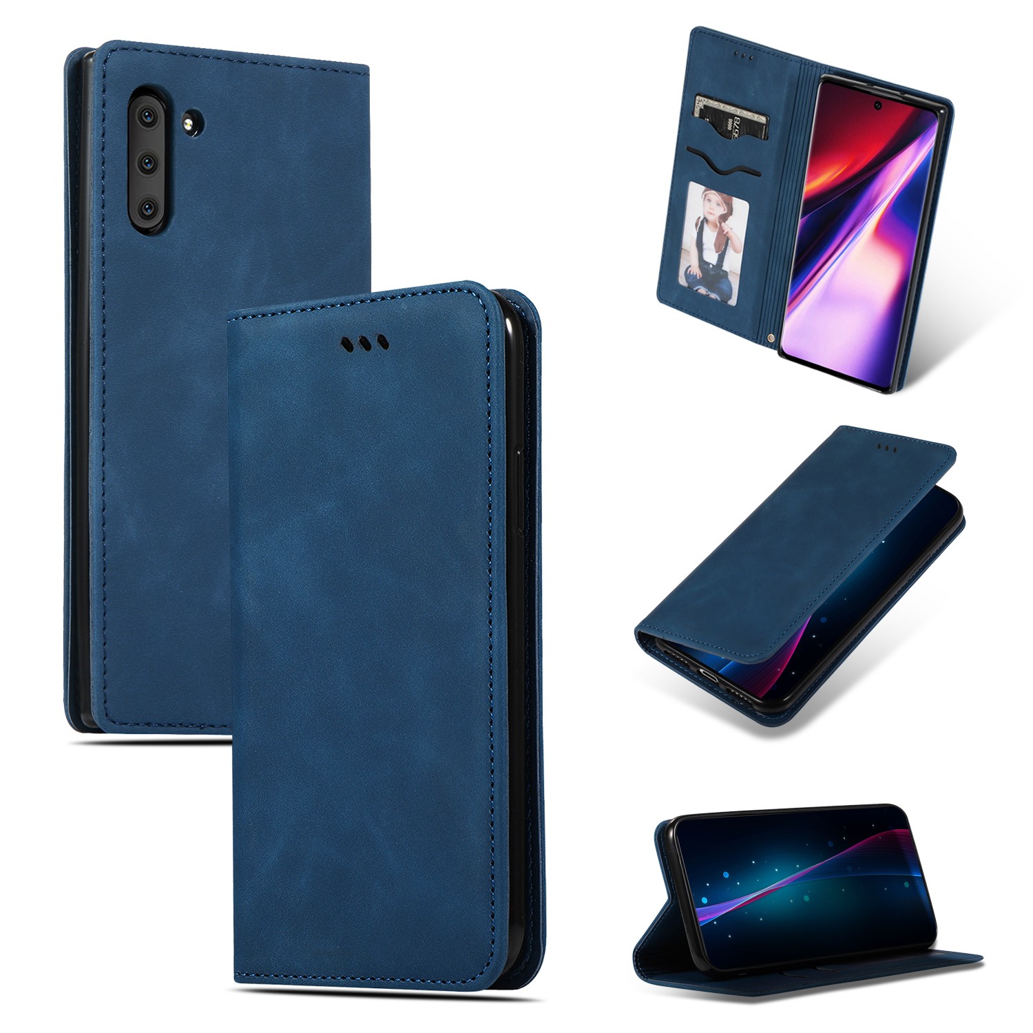 Dėklas Business Style Xiaomi Redmi Note 11 4G/Note 11S tamsiai mėlynas