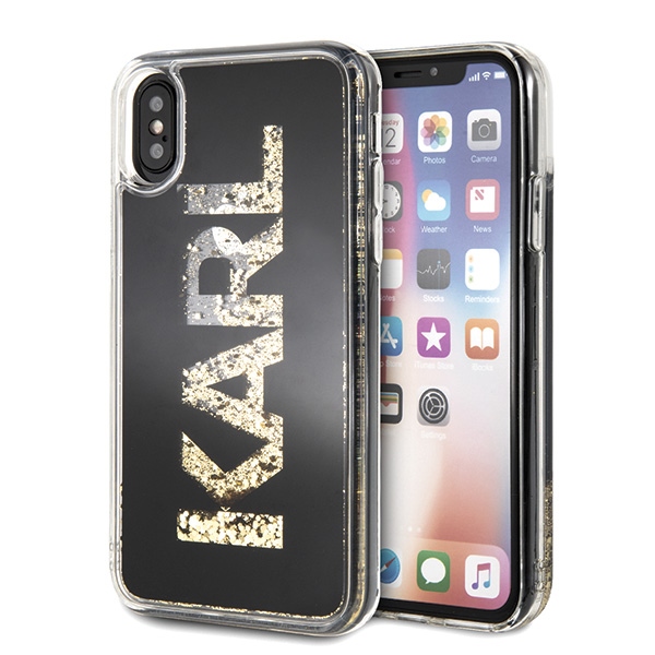 Karl Lagerfeld Karl Logo Glitter чехол для iPhone X/Xs - Чёрный