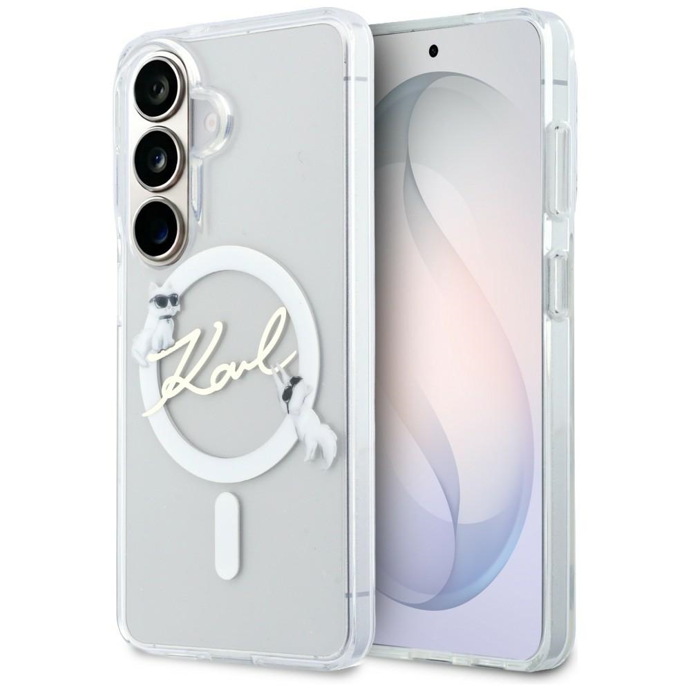 Karl Lagerfeld IML KC Script MagSafe Case for Samsung Galaxy S26 Plus - Transparent