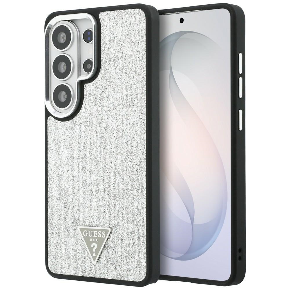 Guess чехол Fixed Glitter Triangle MagSafe для Samsung Galaxy S26 Ultra серебристый
