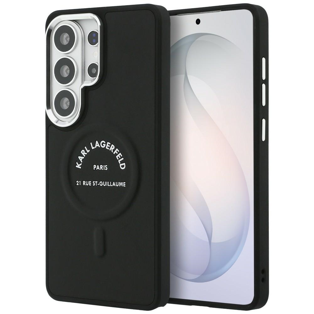 Karl Lagerfeld Embossed Ring RSG Logo MagSafe Чехол для Samsung Galaxy S26 Ultra - чёрный
