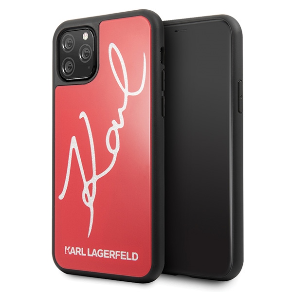 Karl Lagerfeld Signature Glitter чехол для iPhone 11 Pro Max - Красный