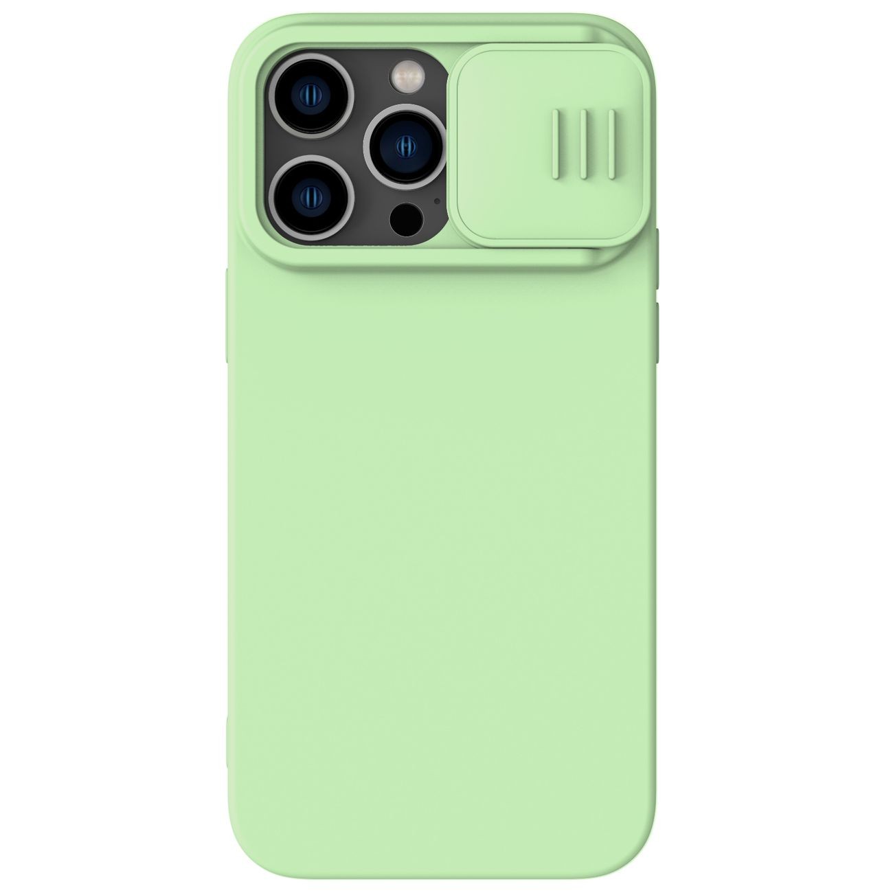 Чехол Nillkin CamShield Silky Magnetic силиконовый для Apple iPhone 14 Pro светло-зелёный