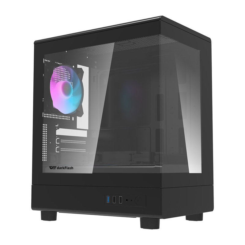 Darkflash DB330M computer dėklas + 3 fans (juodas)
