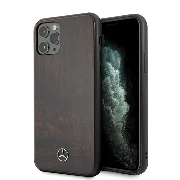 Mercedes Wood Line Rosewood чехол для iPhone 11 Pro Max - коричневый