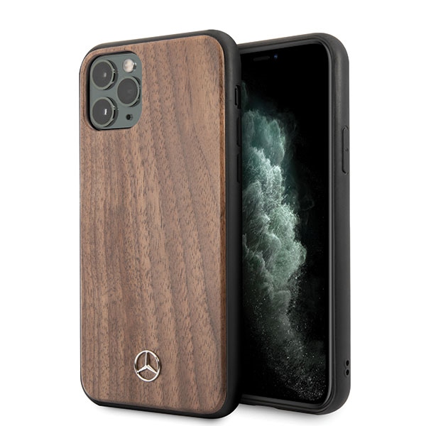 Mercedes Wood Line Walnut чехол для iPhone 11 Pro Max - коричневый
