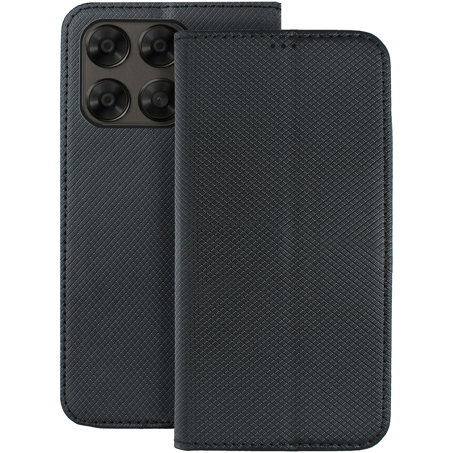 Smart Magnet dėklas Motorola Moto G67 5G / G77 5G juodas