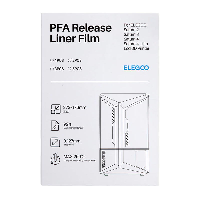 PFA plėvelė ELEGOO Saturn 4 / Saturn 4 Ultra (5 vnt.)