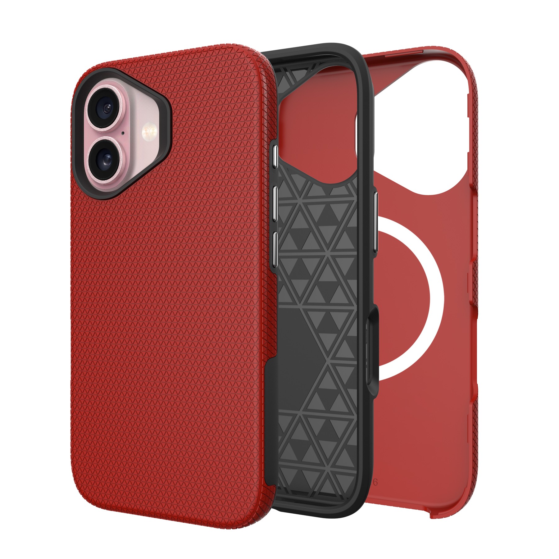 Dėklas Perfectionists Triangle Mag Case Apple iPhone 13/14 raudonas