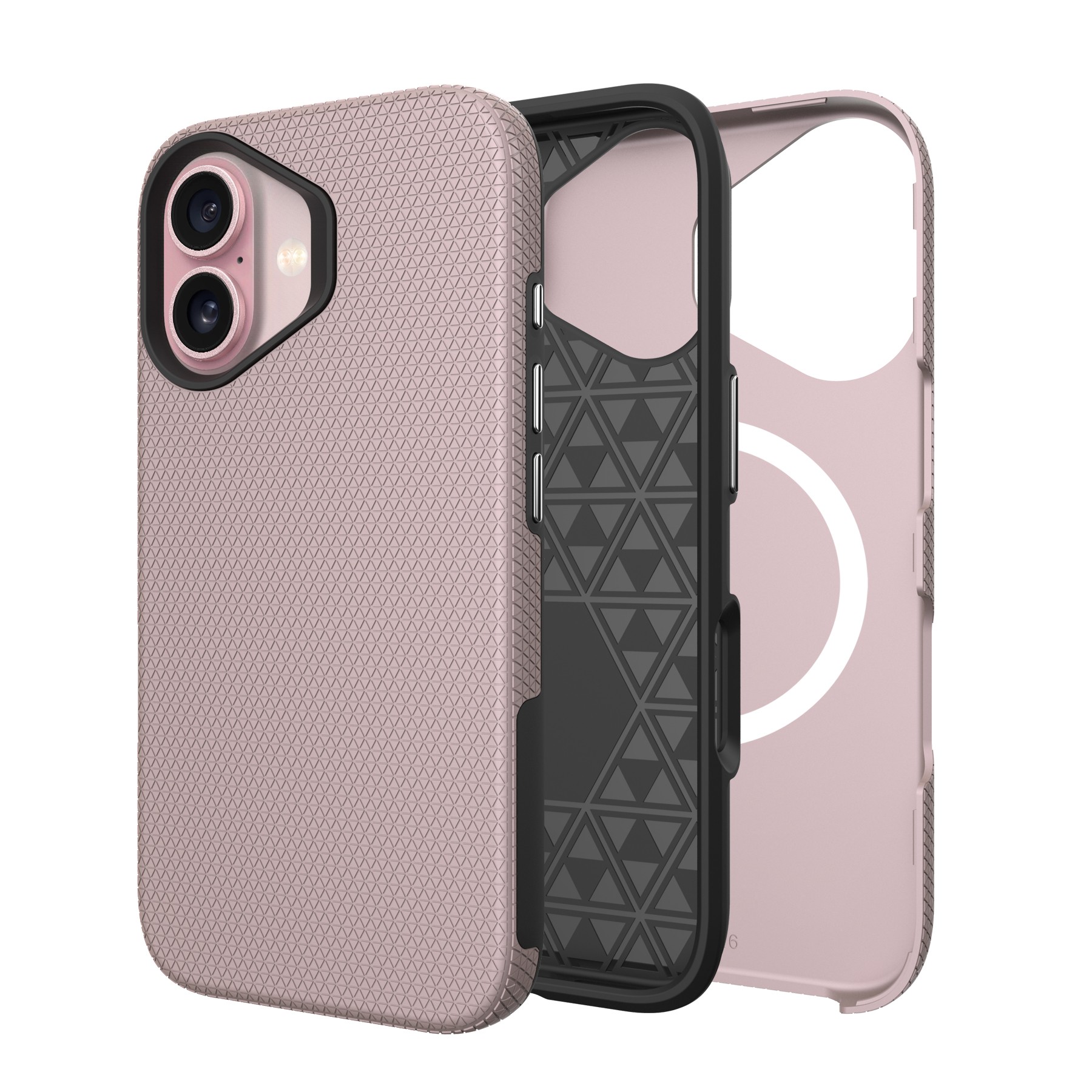 Чехол Perfectionists Triangle Mag для iPhone 13/14 розовое золото