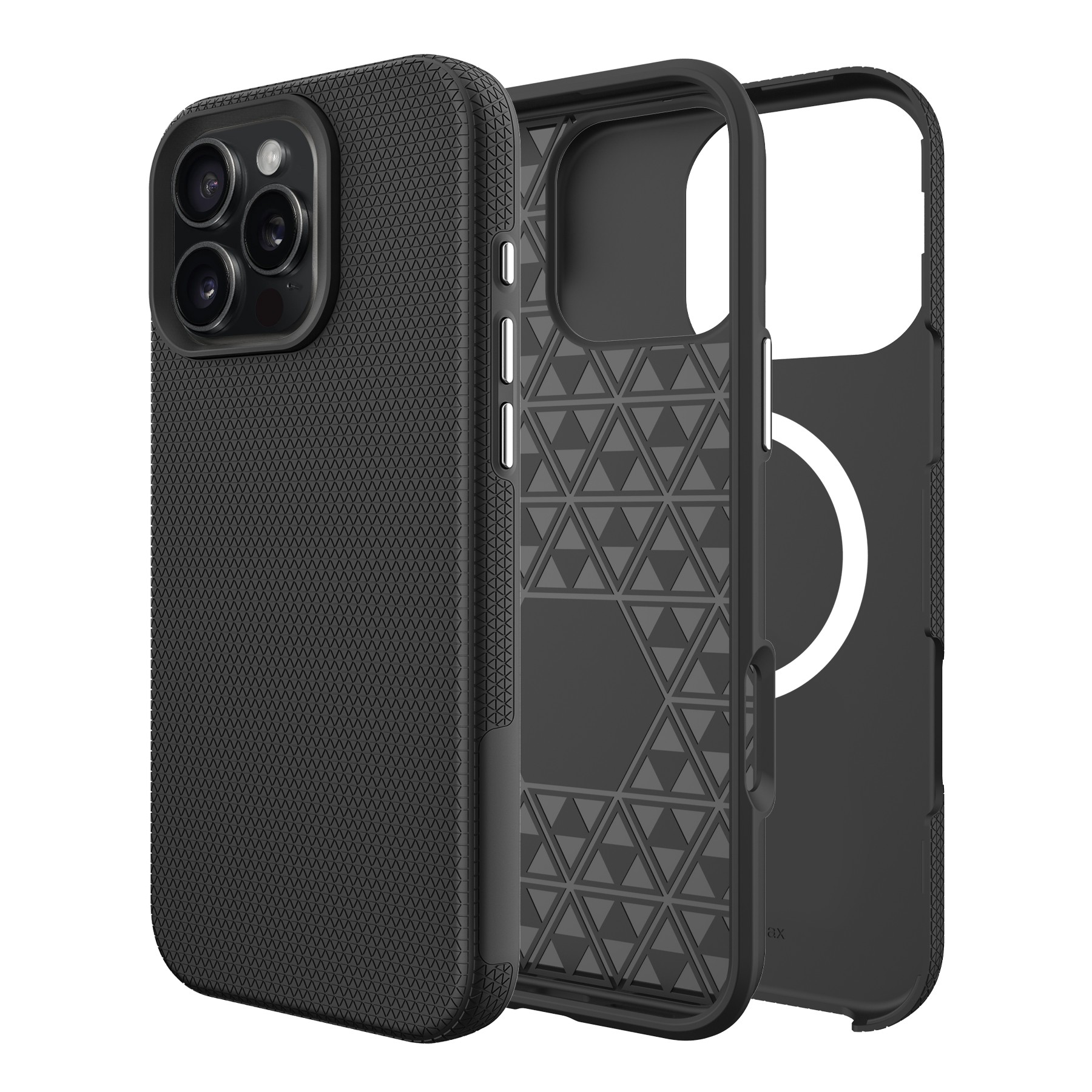 Dėklas Perfectionists Triangle Mag Case Apple iPhone 12/12 Pro juodas