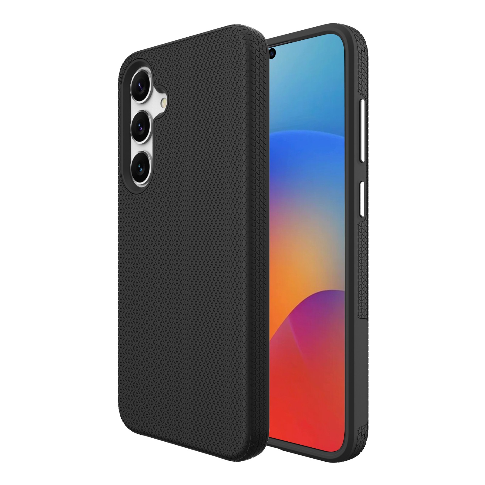 Dėklas Perfectionists Triangle Case Samsung S721 S24 FE juodas