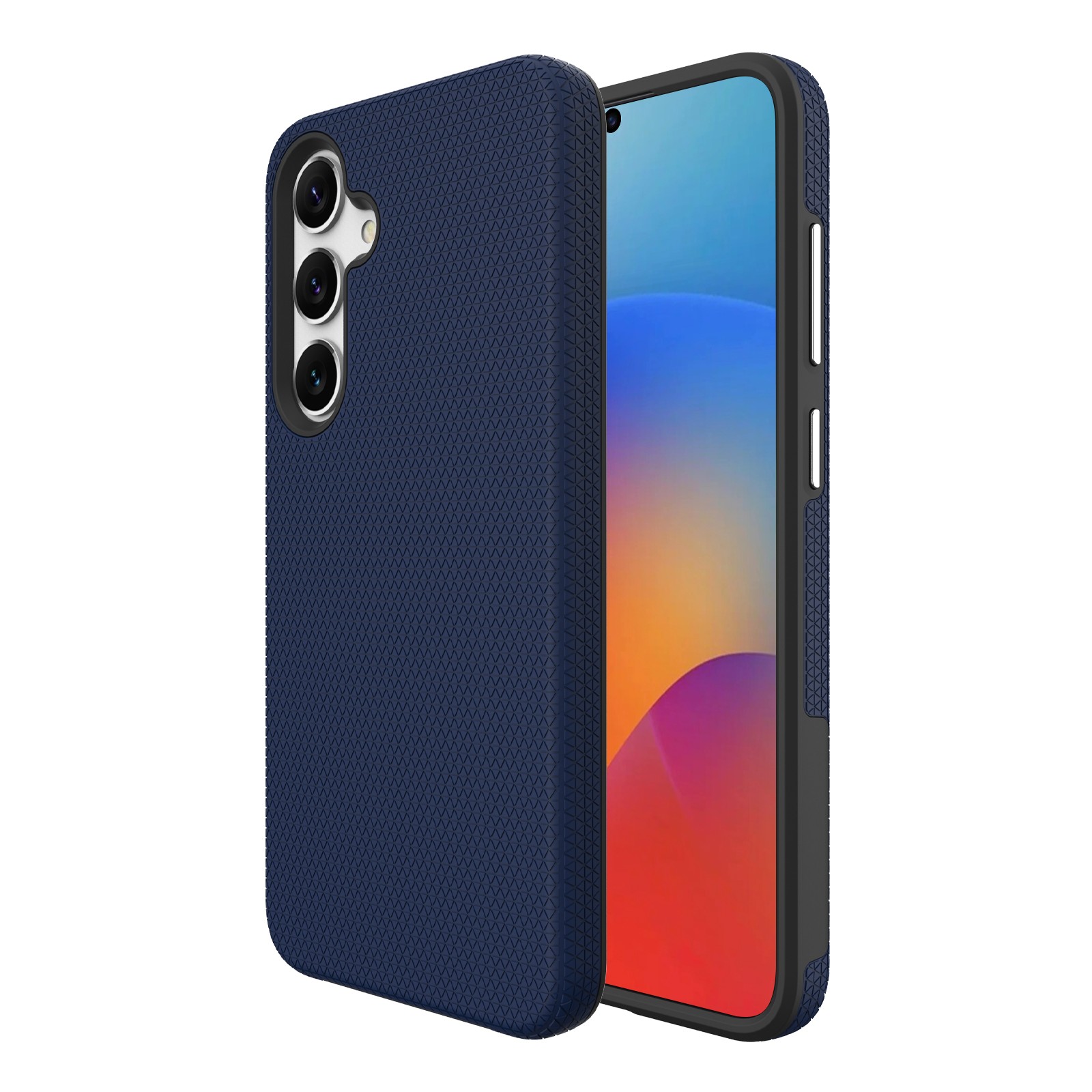 Dėklas Perfectionists Triangle Case Samsung A556 A55 5G tamsiai mėlynas