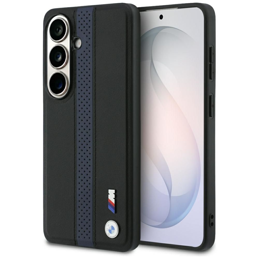 BMW Perforated Stripe Logo MagSafe Dėklas for Samsung Galaxy S26 - mėlynas