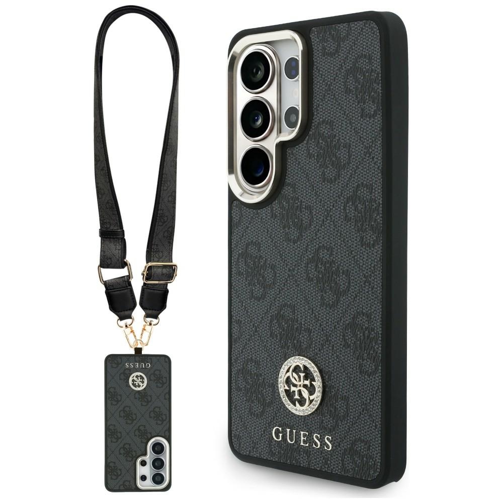 Guess чехол 4G Big Rhinestone Triangle Strap MagSafe Samsung Galaxy S26 Ultra черный