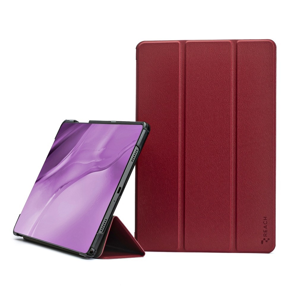 Dėklas Reach Smart Leather Lenovo Tab 10.1 TB311 tamsiai raudonas